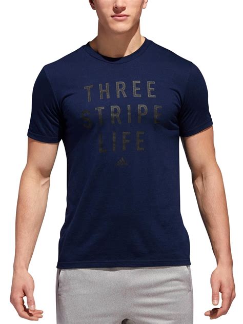 adidas three stripe life shirt.